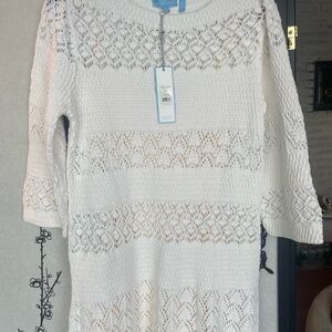 Draper James White Lace Mini Dress